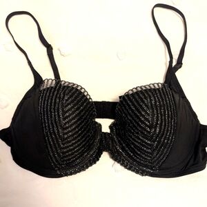 Natori black and silver bra, 36B